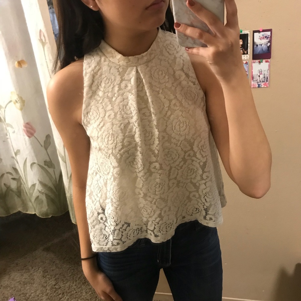 Cute white and beige top